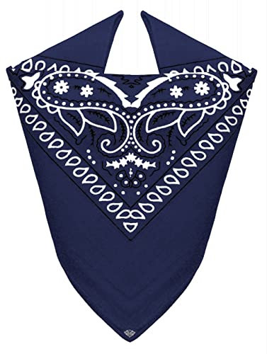 Van Der Rich ® - Bandanas aus 100% Baumwolle Kopftuch für Herren Damen (Marine, One Size)