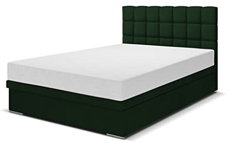 MargaretHadas24 Boxspringbett Venezia mit Bettkasten ohne Matratze Doppelbett 140 cm (Fresh 13 - grün)