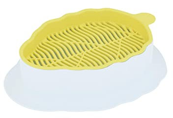 kowaku Katzen Gras Sprouter Tablett Hydrokultur Katzen Box Weizengras Züchter Kinderzimmer Tablett Tragbares Katzenminze Anzuchttablett für Home Office, Weiß Gelb