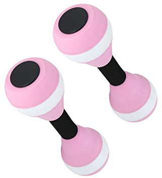 harayaa Fitness-Langhanteln, Wasser-Aerobic-Übungen, leichte Wasser-Hanteln für Kinder, für Workouts, Schwimmen, Sporttraining, Pink und Weiß