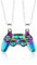 1paar Large Magnetische Halskette,Mode Kreative Paar-Halskette Game Controller Anhänger Halskette für Männer Frauen Persönlichkeit Paar Schmuck Partnerketten Freundschaftskette（leuchtende Farben）