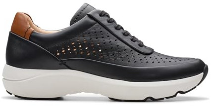 Clarks Tivoli Grace, Zapatillas Mujer, Black Leather, 41 EU