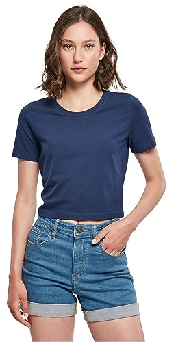 Build Your Brand Damen T-Shirt Ladies Cropped Tee, kurzgeschnittenes T-Shirt für Frauen, Regular Fit, Größen XS - 5XL