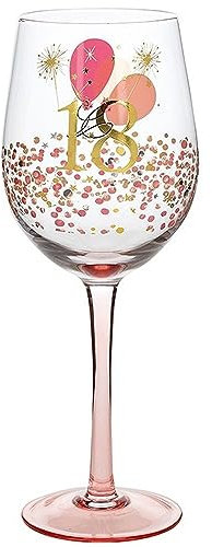 Shudehill Giftware Rush Blossom 18th Birthday Wine Glass JD 331780