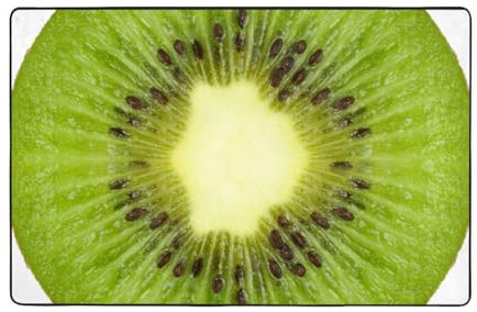 AAPIKA Kiwi Slice bedruckter Teppich, 150 x 100 cm, Flanell, rutschfest, weich, langlebig und vielseitig