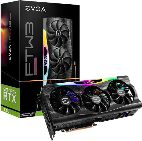 EVGA GeForce RTX 3080 FTW3 ULTRA GAMING, 10G-P5-3897-KL, 10GB GDDR6X, iCX3 Technology, ARGB LED, Metal Backplate, LHR (Renewed)