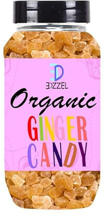 EDZZEL Caramella allo zenzero biologica tradizionale di alta qualità (100 grammi), confezione da 1 scatola