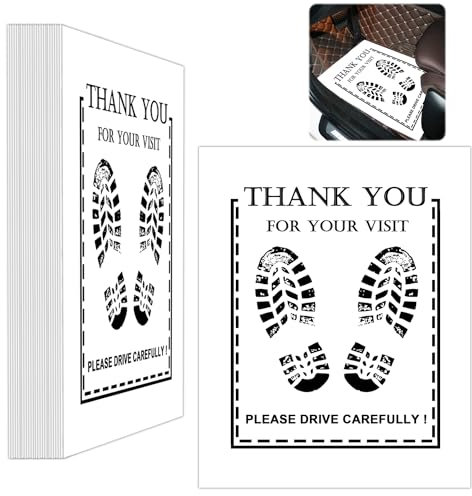 Car Paper Floor Mats 50 Pcs White Disposable Automotive Floor Mats Auto Vehicles Automotive Mat for Cars Vehicles Clean Detail 19 x 15.6 Inch