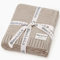 Bleu La La Bio Decke für Babys - 100% Luxuriöse Bio-Baumwollstrick, warme gemütliche Kuscheldecke für Kinderwagen und Wiege, geeignet für Neugeborene, Säuglinge und Kleinkinder (Haferfarben)