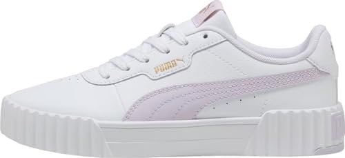 PUMA Women's Carina 3.0 Sneaker, White-Lilac Frost Gold, 5.5 UK