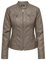 ONLY Damen Onlbandit Faux Leather Biker OTW Noos, Walnut, Numeric_38