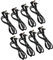 SOLUTEK 12 Guitar Pedal Power Cable Short, Double Right-Angle for Space-Saving Works with 9V/12V/18V Center-Negative 5.5x2.1mm Connections | Shielded Noise-Free Heavy-Duty (RA to RA 12 inch, 8pcs)