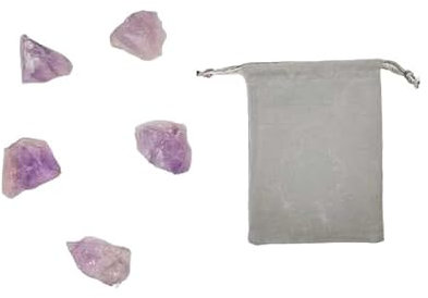 Piedra Amatista Naturales de 20 a 30mm 5PCS, Amatista en Bruto Protección Electromagnética, cristal de Amatista natural para la fabricación de joyas (Amatista, 5)