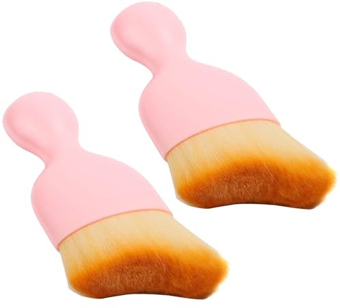 Flaconi 2PCS Auto Reinigungsbürste,Auto Zubehör Innenraum,Auto Innenreinigung,Auto Reinigungspinsel,Staubbürste Auto,Auto Pinsel Innenraum,Auto Staub Pinsel für Armaturenbrett (Rosa)