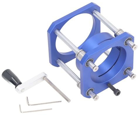 WPKD BLUEIY Hubtisch für Router,0-54 Mm Verstellbarer Fräser Hebesatz,Fräser Hebebühne aus Aluminiumlegierung,4 Backen Klemmung Fräser Hebebühnen für Holzbearbeitung 64–65 Mm Außendurchmesser