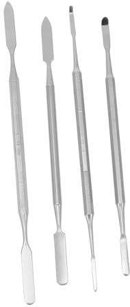 Gogogmee 4piezas Paleta De Maquillaje y Espátula De Acero Inoxidable De Doble Punta Varillas Para Mezclar Cosméticos Adecuado Para Maquilladores y Manicuristas Profesionales