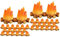 PLAFOPE 40 STK Feuerschmuck Lagerfeuer der Dorfsammlung Fairy Gardens Accessoires Dekor Miniaturen Mini-Töpfe puppenhauszubehör Garden Decor Lagerfeuermodell aus Harz Miniaturdekoration
