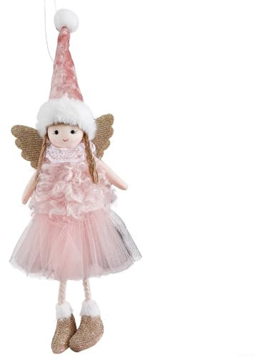Schaffen Sie eine festliche Atmosphäre mit einer charmanten Weihnachtsengel-Plüschpuppe (Rosa)