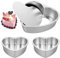 LDXDRU Confezione da 3 tortiere in alluminio a forma di cuore con fondo rimovibile, stampo antiaderente per torte a forma di cuore, per matrimoni, compleanni, feste di Natale