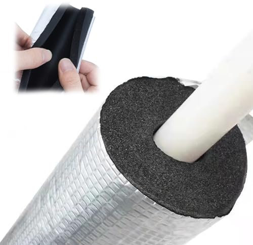 Rohrisolierung Schaumstoff für Den Außenbereich ID 22-219 mm Flexibler Isolierschlauch, Wasserleitung Isolierung, Schaumstoffschlauch, 95cm Rohrdämmung für Heißes Und Kaltes Wasser(ID 22mm （7/8）× 20m