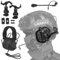 WQZXM Casque D'écoute Tactique Type Tête Et Casque, avec Adaptateur Rail Arc Compatible avec Le Casque Ops-Core Fast Casque ACH Casque Mich pour Airsoft Chasse Tir(BK)