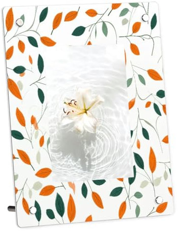 ducanll Semplice cornice per foto da 13 x 17 cm, per parete o da tavolo, con viti e staffe rimovibili, cornice portafoto con motivo ramo di albero, per decorazione da parete, confezione da 2