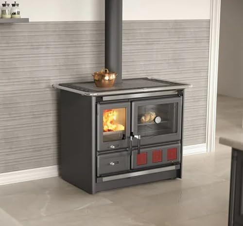 Nordica - stufa cucina a legna nordica rosa xxl 5.0 vst nero antracite - 31066