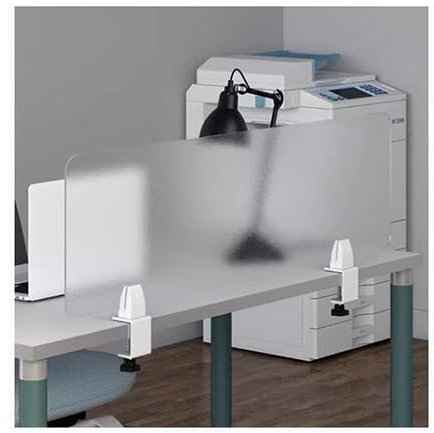 Freestanding Desk Privacy Divider, Desk Privacy Divider, Desk Privacy Panel, Clear Desk Divider Desk Partition Office Desk Frosted Acrylic Clamp-on Desk Partition For Schools Classrooms Students(30x6