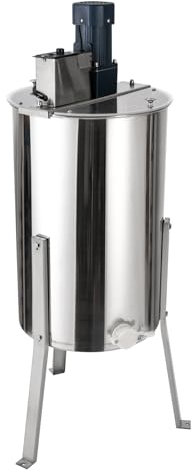 Garbenat Elektrische Honigschleuder 3 Rähmchen Honigextractor 140W Edelstahl Imkerschleuder Tangentialschleuder für Wabenhonig Schleuder mit Deckel Honigindustrie Bienenzüchter Zubehör