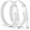 Pack de 2 Câbles USB C 1m vers Cable USB-C Charge Rapide 4.0 Chargeur 60W Type C Câble pour iPhone 16 15 Samsung iPad Air MacBook Pro Google Pixel 9/8/Xiaomi Switch PS5 Tablet S8 (Blanc)