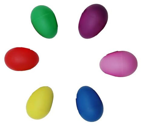 6pcs Farbenfrohe Eier Shaker Zum Lernen Von Malerei Eier Musikinstrument Percussions Maracas Eggs Kinder Spielzeug Spielzeug