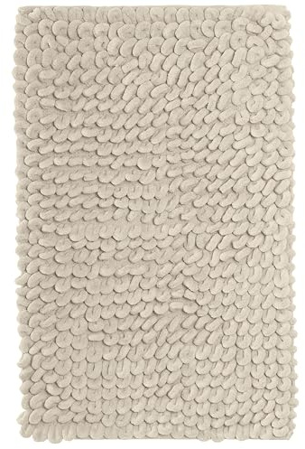 Olivia Rocco Jumbo Loop Bath Mat Non Slip Water Absorbent Rug for Shower & Toilet Large Size Floor Mats Wet Areas Quick Drying, Natural