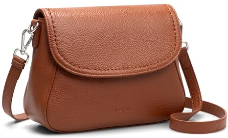 befen Echtleder Umhängetasche Damen Mittelgroß Handtasche RFID-Blockierung | Leder Crossbody Bag Klein Schultertaschen für Frauen Saddle Bag mit Verstellbar Schultergurt