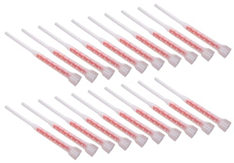 Static Mixer for Injection Cartridge 20 Pack, Red FIS Mixer, Uniform Mortar Mixing Tool Static Mixer