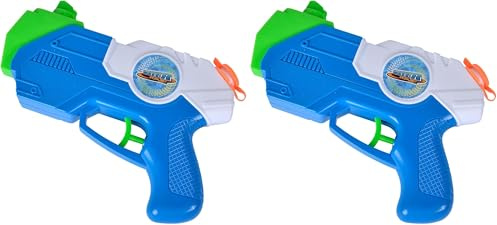 Simba 107276040 Waterzone Trick Blaster, schwenkbare Mündung für 270 Grad Doppelstrahl, Abzugmechanismus, Tankvolumen 150ml, Reichweite 6m, Wasserpistole, 20 cm, ab 3 Jahren (Packung mit 2)