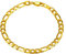 PROSTEEL Herren Armband 21cm 18k vergoldet Figarokette Armband 6mm breit 3+1 Glieder Link Kettenarmband Armkette, gold