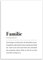 Familie Poster DIN A4: Familie Definition