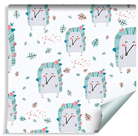 Muralo 228067884 Wallpaper for Children - Hedgehog in Scandinavian Style Non-Woven Scandinavian Style Fashionable Tasteful