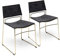 Kare Design Stuhl Hugo Schwarz Gold (2/Set) (H/B/T) 75,5 48 45,3