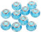 sharprepublic Perles Rondes en Verre Murano 10 Pièces en Feuille d'or 12mm pour La Fabrication de Bijoux - Bleu, 14mm