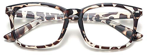 COASION Clear Lens Glasses for Women Men Square Fashion Frame Lens Fake Non-Prescription Pretend Transparent Eye Glasses