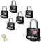 Master Lock (6 gleichschließende Vorhängeschlösser mit Thermoplast-Beschichtung – 311KA-6