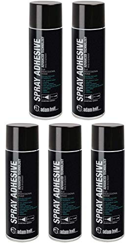 5 Dosen Adam Hall Hardware 01360 - Sprühkleber 500 ml je Dose (5 Dosen)