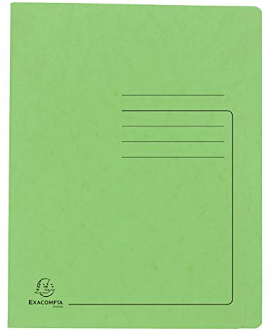 Exacompta - Ref. 39985E – Karton mit 25 Iderama-Dokumentenmappen aus Hochglanzkarton 355 g/m² – FSC®-zertifizierte Mappe – Maße 24 x 32 cm für Dokumente im Format A4 – Farbe Linde