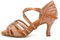 HROYL Scarpe da Ballo Donna Latino Salsa e Bachata Scarpe Ballo da Sala,L356-7.5,Marrone,EU 39