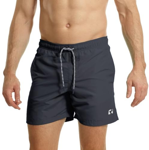 RIPT Men's Essentials Quick Dry UV 50 Sun Protection Swim Shorts Trunks,Navy, S