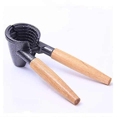 bn Clip de Nuez, Cascanueces, Abridor de Tuercas, Pinza peladora para Romper nueces, Galleta de nueces para avellanas, almendras, Mango de Madera, 16.5 * 5.8 * 5.2cm