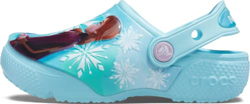 Crocs Unisex Kinder FL Disney Frozen II Clog K Clog, Ice Blue, 33/34 EU