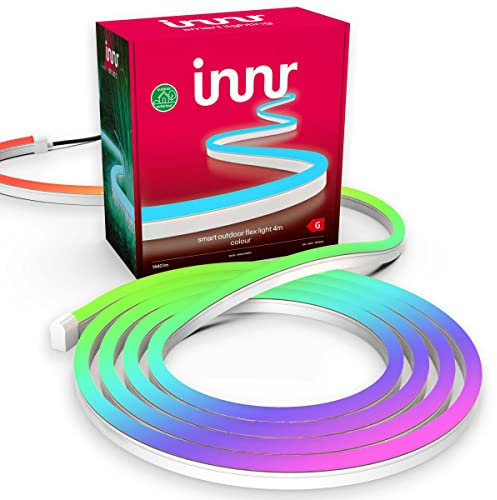 Innr Outdoor LED Strip Light 4m, Zigbee, Works with Hue* and Alexa (Bridge Required), Lightstrip White & Colour, Smart Outdoor Lights, IP67 Waterproof, Garden Lighting, Dimmable