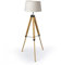 Norbe | Lampada da Terra LASAIR | Lampada in Legno | Treppiede regolabile | Lampadina E27 | Moderna per Salotto | Camera da Letto, Studio, Hotel, Ufficio | Stile Nordico, Vintage